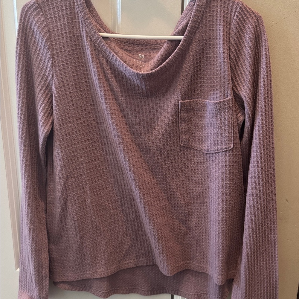 SO Women's Mauve Crew Neck Sweater